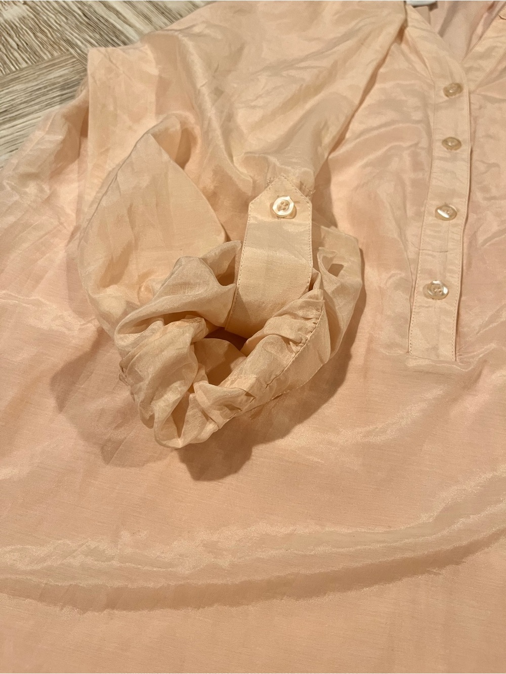 Soft Surroundings Cotton Silk Blush/Pink Tunic Eylet Embroidered Hem Medium - Picture 7 of 10